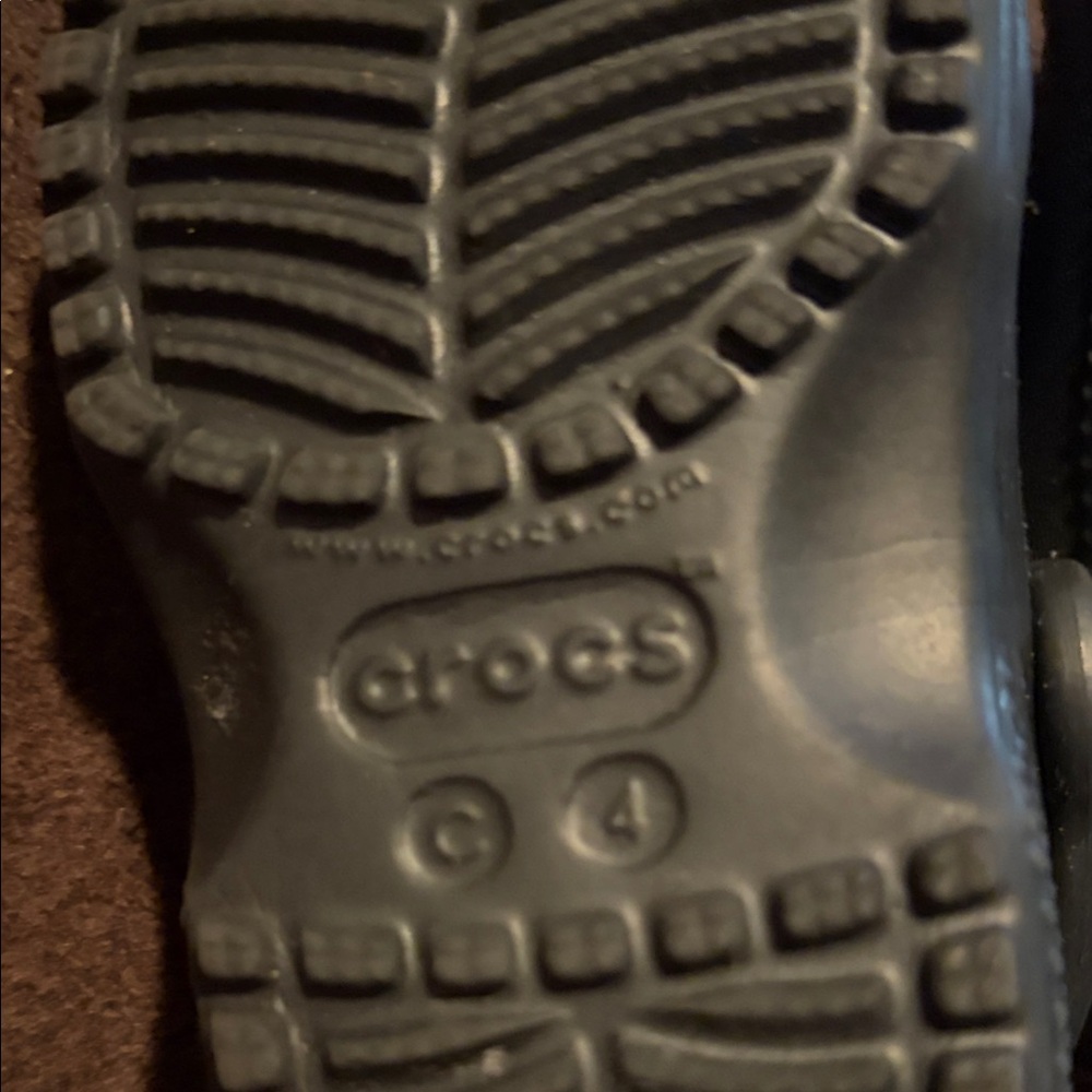 Infant Black CrocsShoes with Fun Jibbitz - Picture 4 of 6